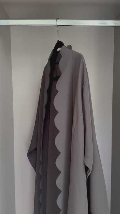 Nazmeen Rounded Crepe Abaya | Olive